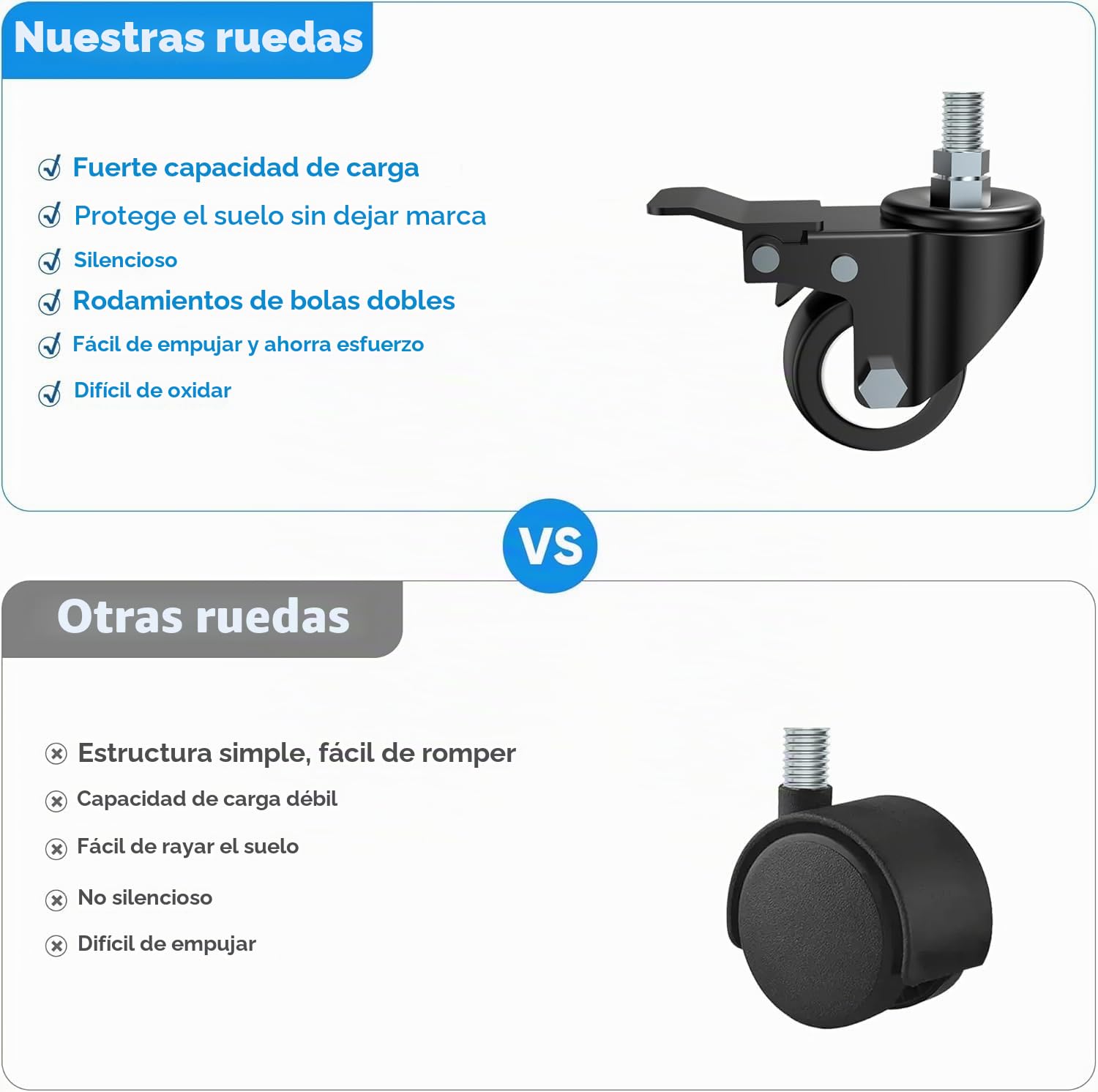 FORGING MOUNT Soporte TV Ruedas para TVs Planos y Curvos de 23-60 Pulgadas, Soporte TV Pie con Ruedas Móvil con Inclinación y Estante para Medios, hasta 45 kg, Máx. VESA 400x400mm