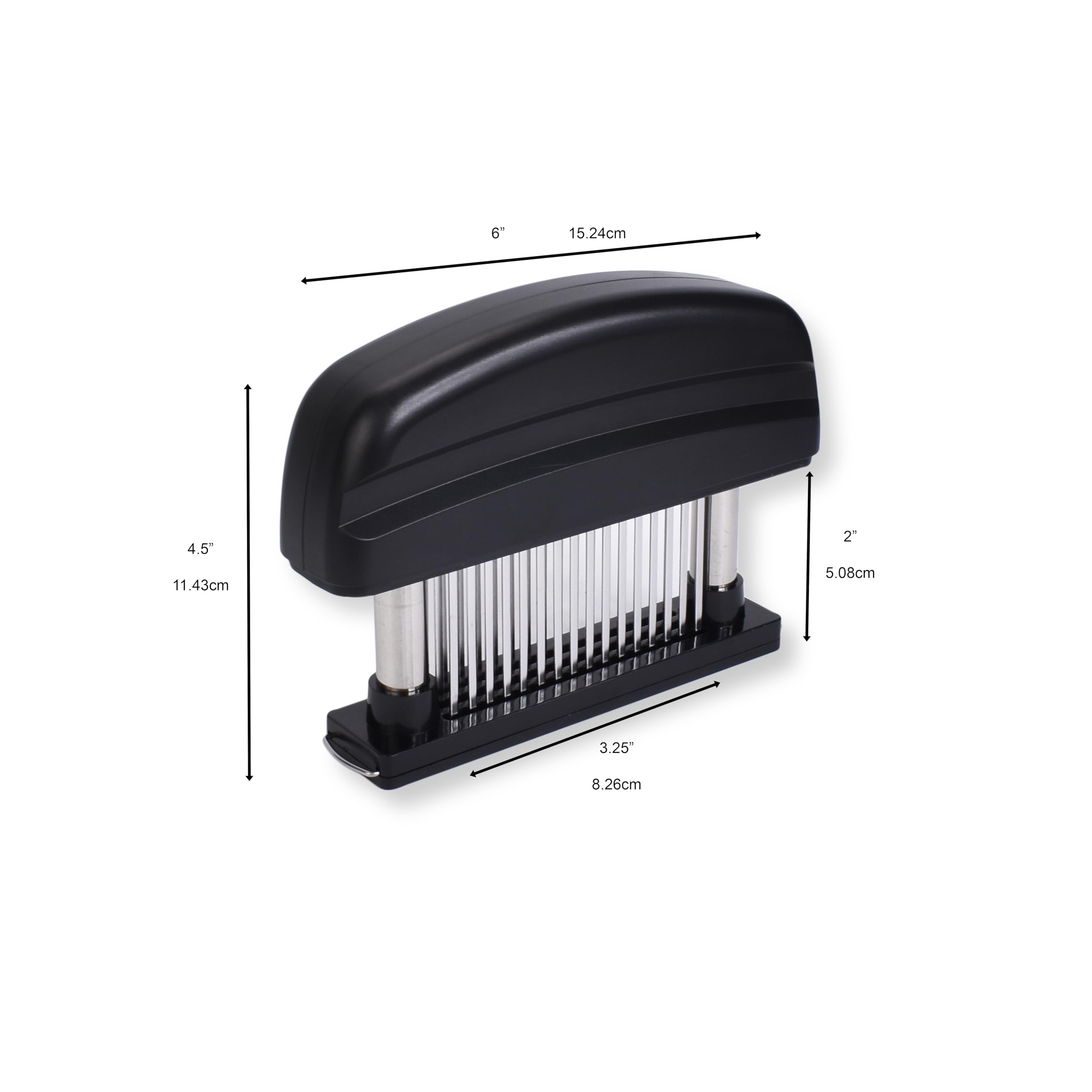 Venmark Meat Tenderizer Tool - 48 Stainless Steel Needle Blades for Tenderizing Chicken, Steak, Pork, Beef – Handheld Meat Tenderizer Stapler to Enhance Texture & Taste – Complete with Cleaning Brush