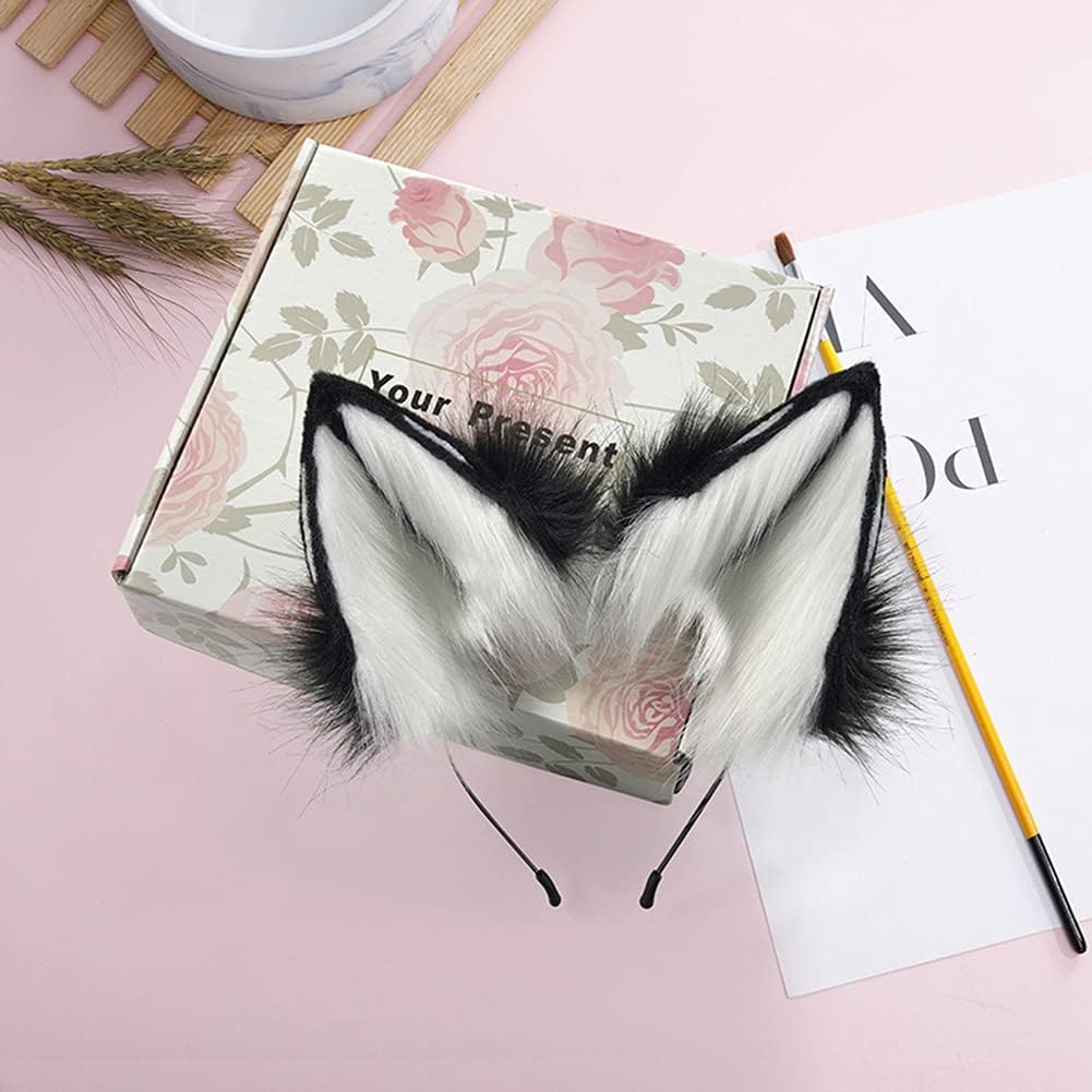 Miniatura 2 de Neko - Diadema de orejas de gato para cosplay orejas de zorro de lobo diadema de pelo de anime