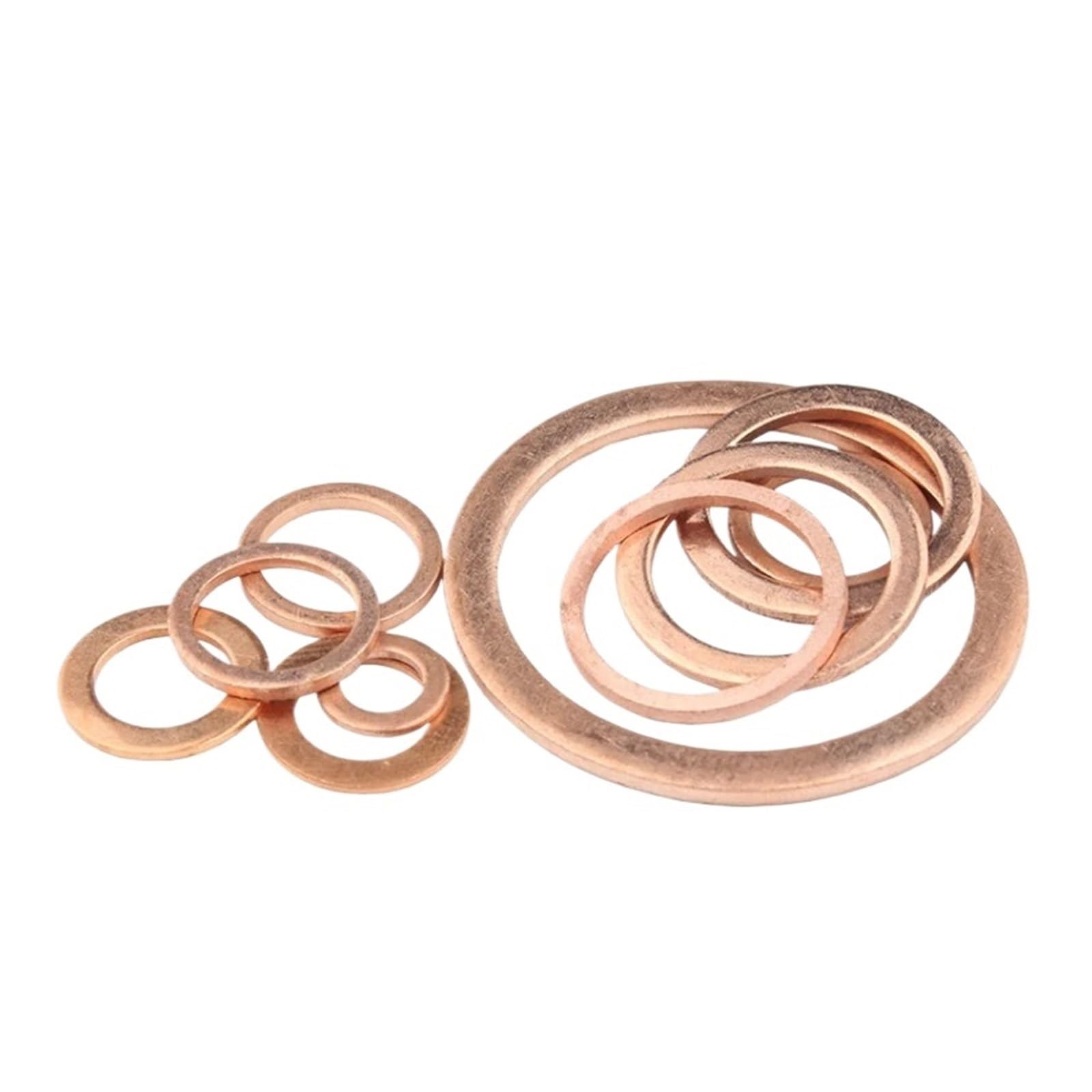 Rondelle di Rame, M5 M6 M8 M10 M12 M14 M16 Rondella di Tenuta in Rame Rosso for Barche Rondelle di Guarnizione Piatte(M6x12x1(30pcs))
