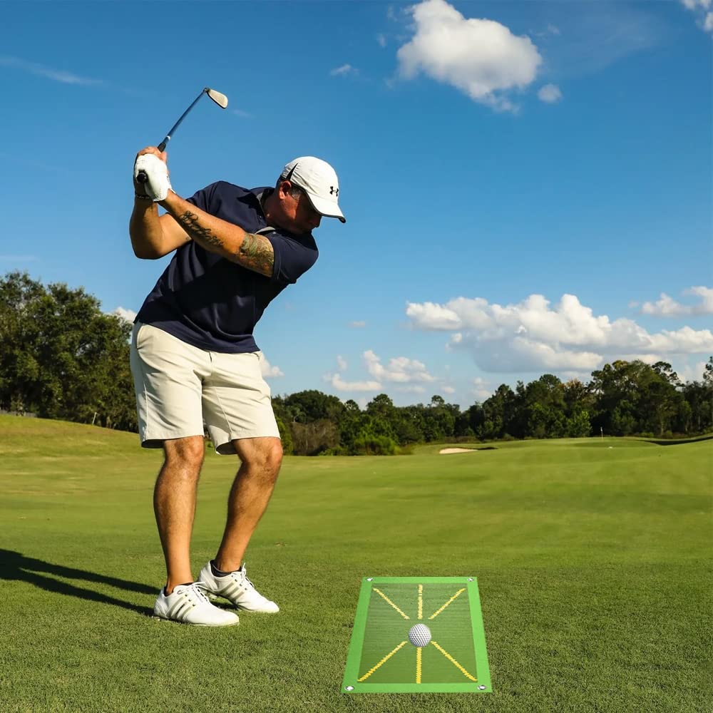 Tapis d'entraînement de golf pour la détection et l'analyse du swing – Accessoires de tapis d'entraînement au bâton pour débutants