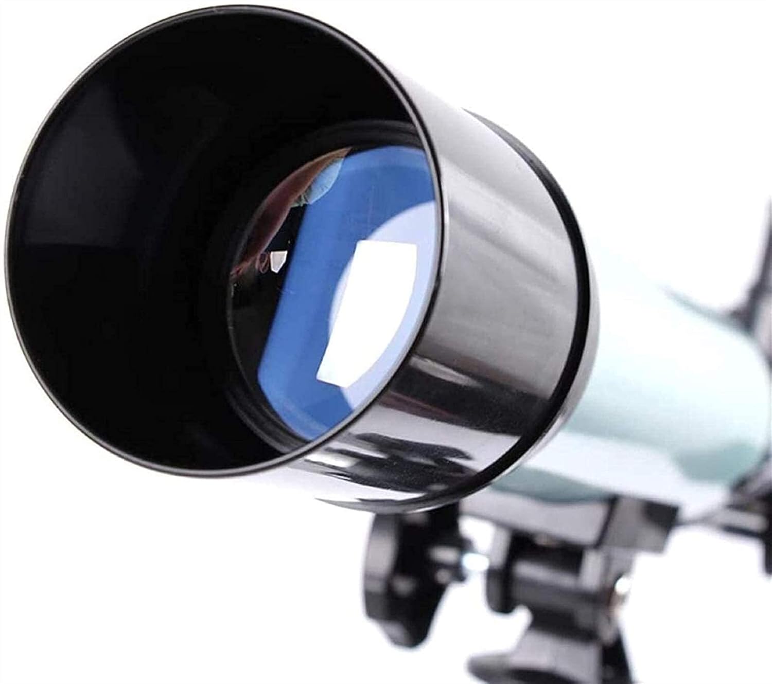 Space Astronomic for Beginners Adults 50mm Astronomical Refractor Telescopes Children Spotting Scope with Eyepieces Trip (Color : White)