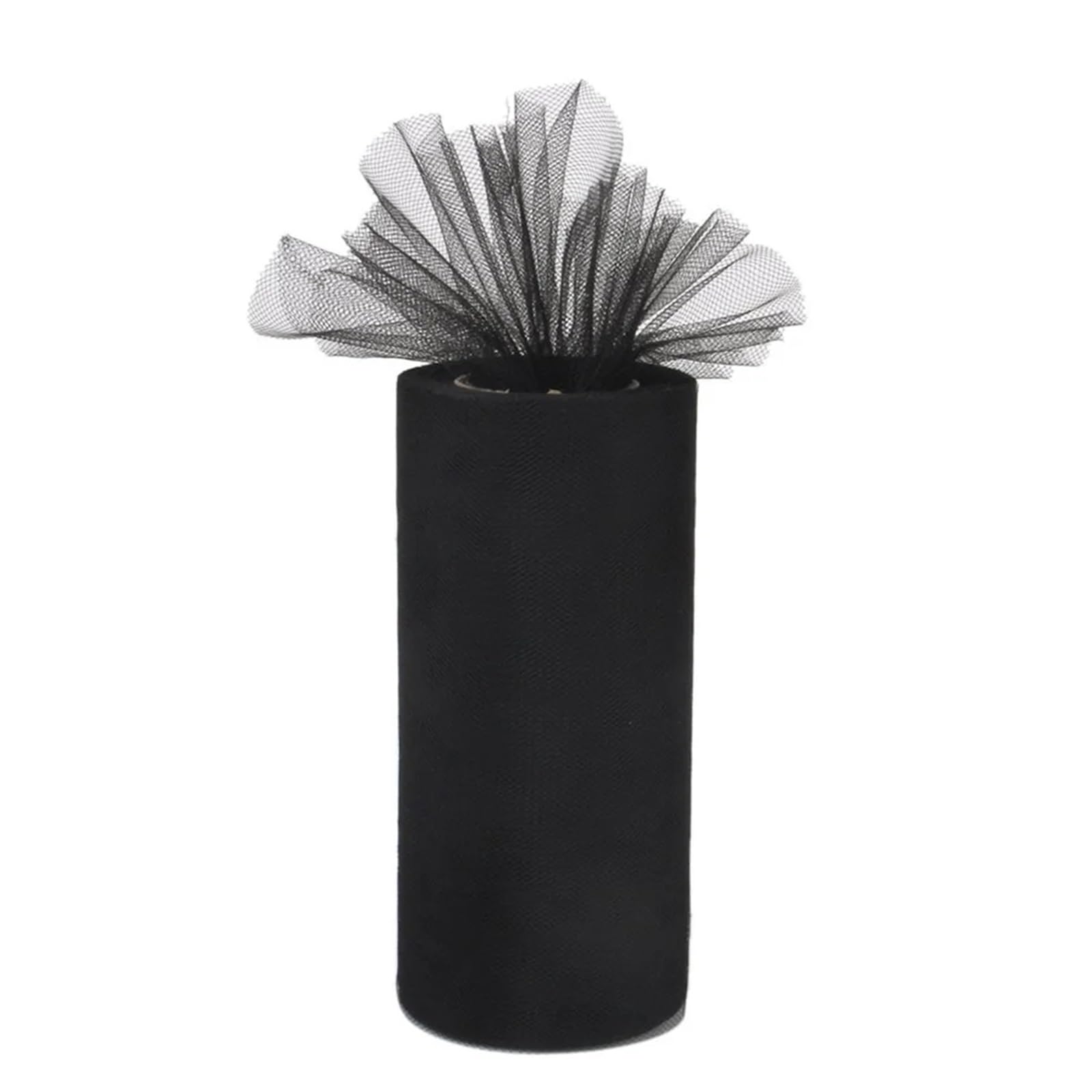 Tulle Fabric Roll 4Roll 22M Black Polyester Tulle Roll Wedding Decoration Fabric Mesh Sheer DIY Craft Garland Trimming Ribbon Party Room Floral