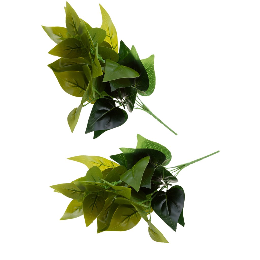 Buy Pack of 2pcs Artificial Leaf Plants Silk Foliage Grass Garden Decor