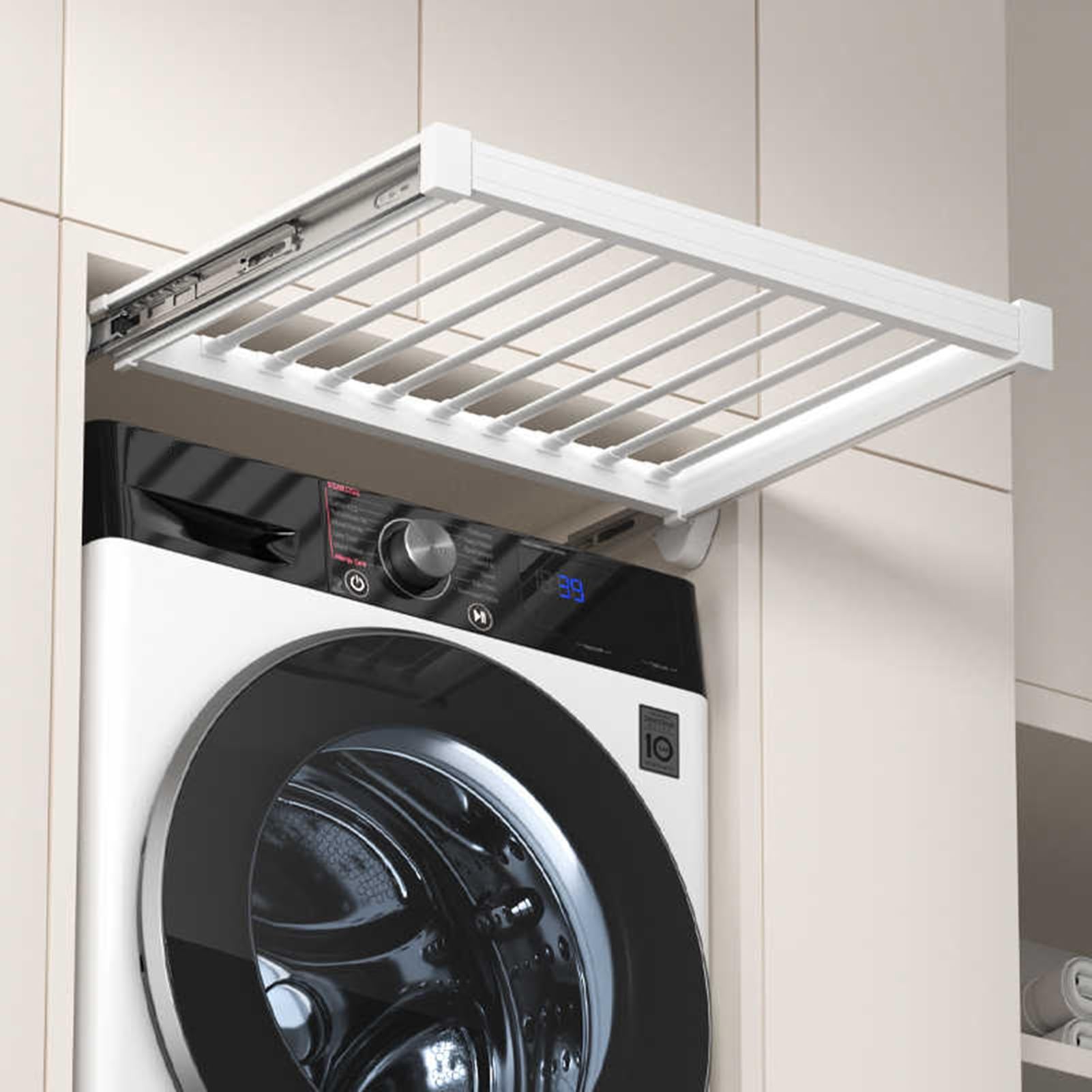 Wysuwany wieszak na spodnie, wyjmowany schowek na ubrania, wysuwany drążek na ubrania w stylu szuflady, wózek na kółkach, wysuwany stop aluminium, nośność 30 kg.