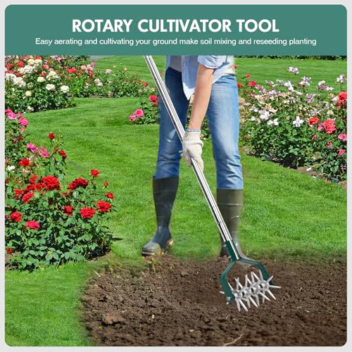 YEELOR 57-Inch Manual Tiller