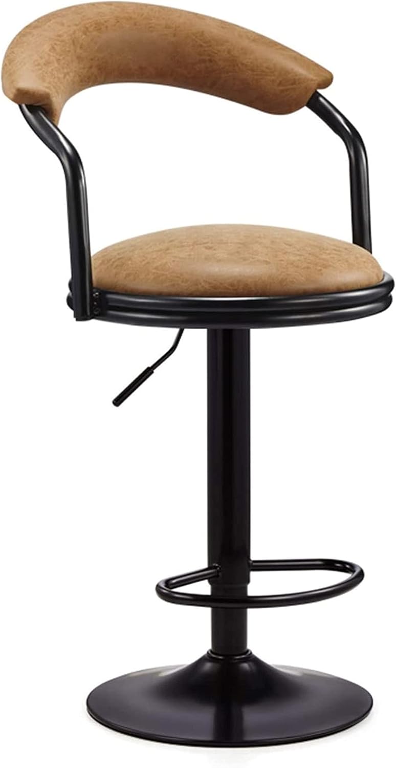 Bar Stool Breakfast Stool PU Leather Armchair Meeting Room Office Company Front Desk Reception Chair Multifunction High Stool(Color:C Size:60 80CM) (Color : C Size : 60 80CM) (B 60 * 80CM)