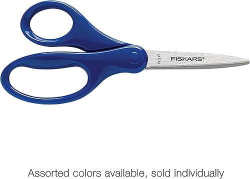 Miniatura 3 de Fiskars 12-94587096J - Tijeras para estudiantes, suministros para el regreso a clases, 7 pulgadas, los colores pueden variar