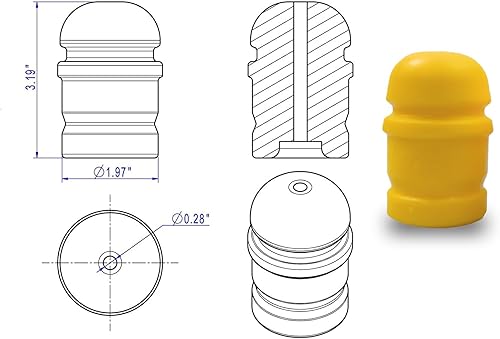 Miniatura 8 de Tope trasero de tope, parachoques de junta de eje para Wrangler JK 2007-2018 (1 par)