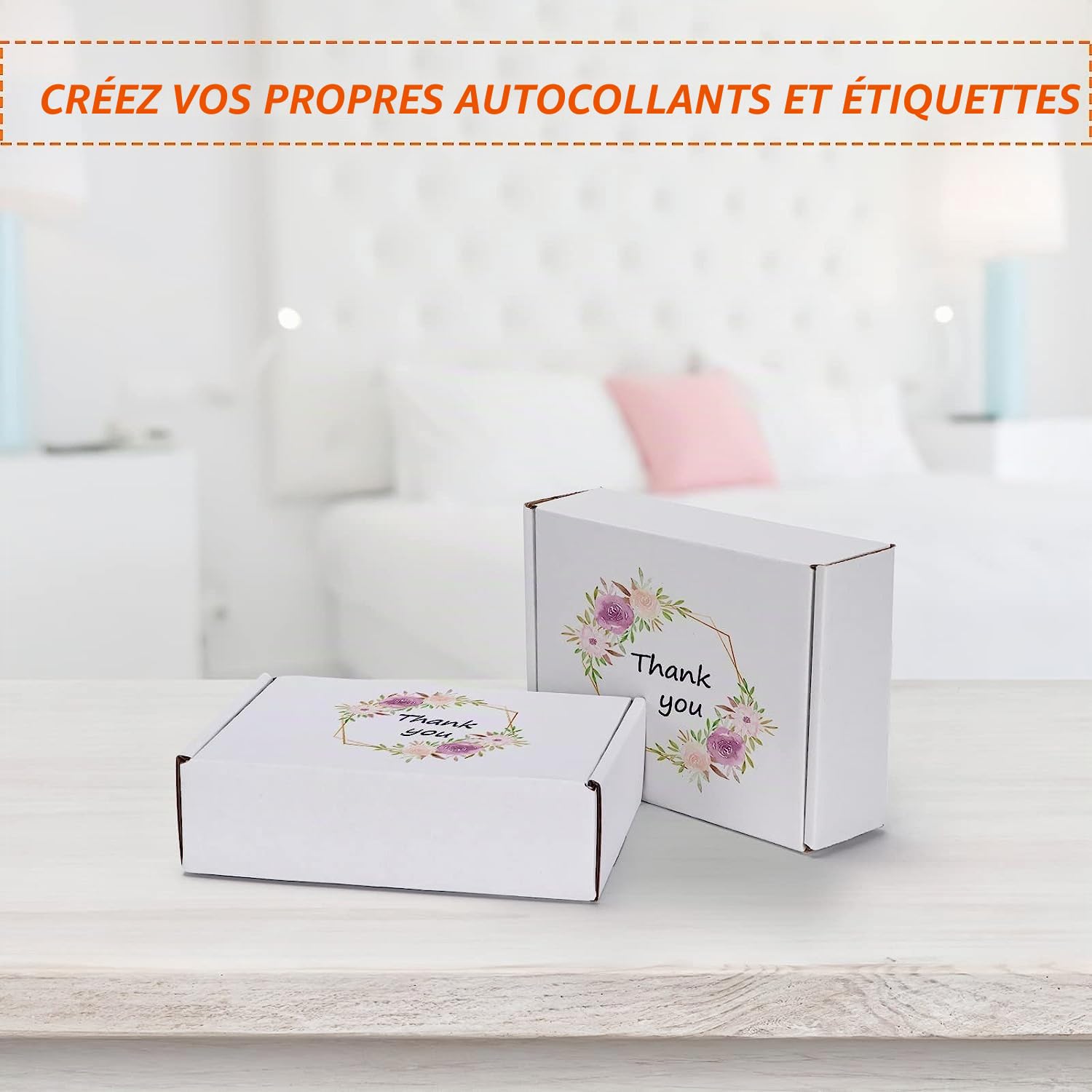 Petite Boîte Carton d'Expédition 178x127x51mm Lot de 50 Pliable Blanc