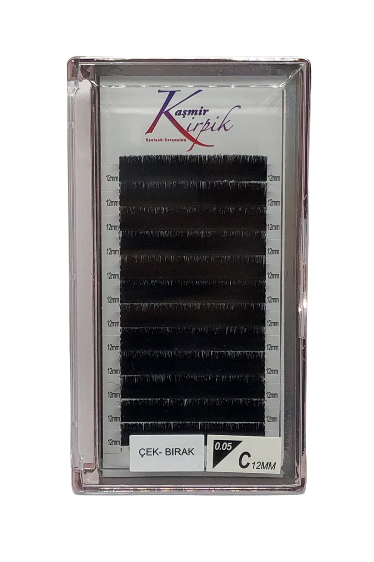 Kaşmir Kirpik Çek Bırak 0.05mm C Kıvrım 12 numara tek boy