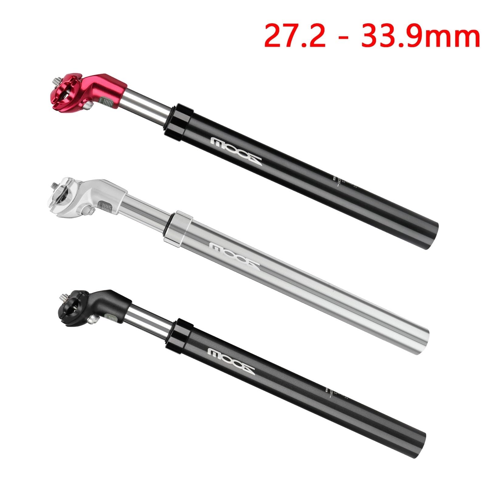 SattelstüTze Gefederte Sattelstütze Stoßdämpfer Dämpfung Alu MTB Mountainbike Fahrrad Sattelstütze 27,2 28,6 30,1 30,4 30,9 31,6 33,9mm Fahrrad SattelstüTze(27.2mm red Head 1)