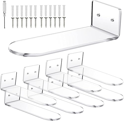 Estantes flotantes transparentes para zapatos, juego de 20 estantes para zapatos de pared, estantes acrílicos para exhibir los mejores zapatos y la