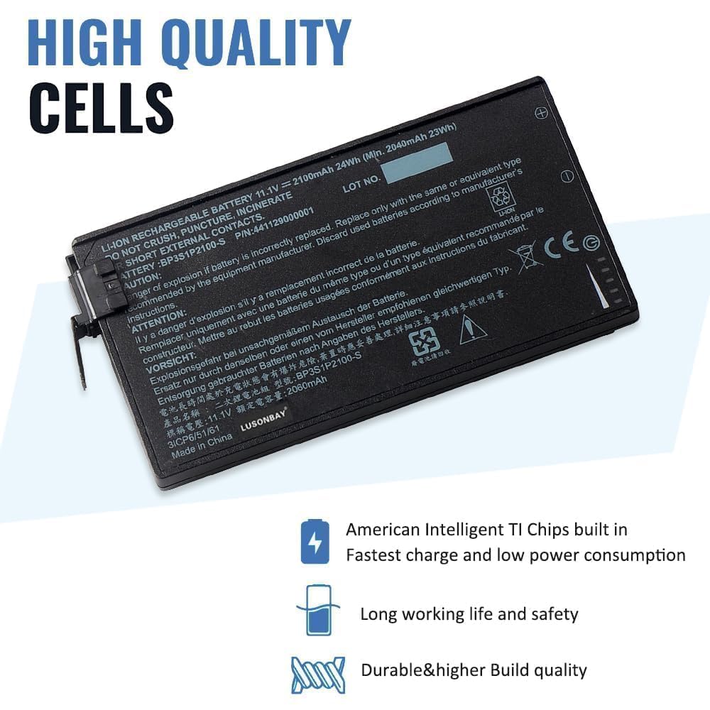 BP3S1P2100-S Batteria di ricambio per laptop per Getac V110 tablet BP3S1P2100 441129000001 3ICP6/51/61 (11,1V 2100mAh 24Wh)
