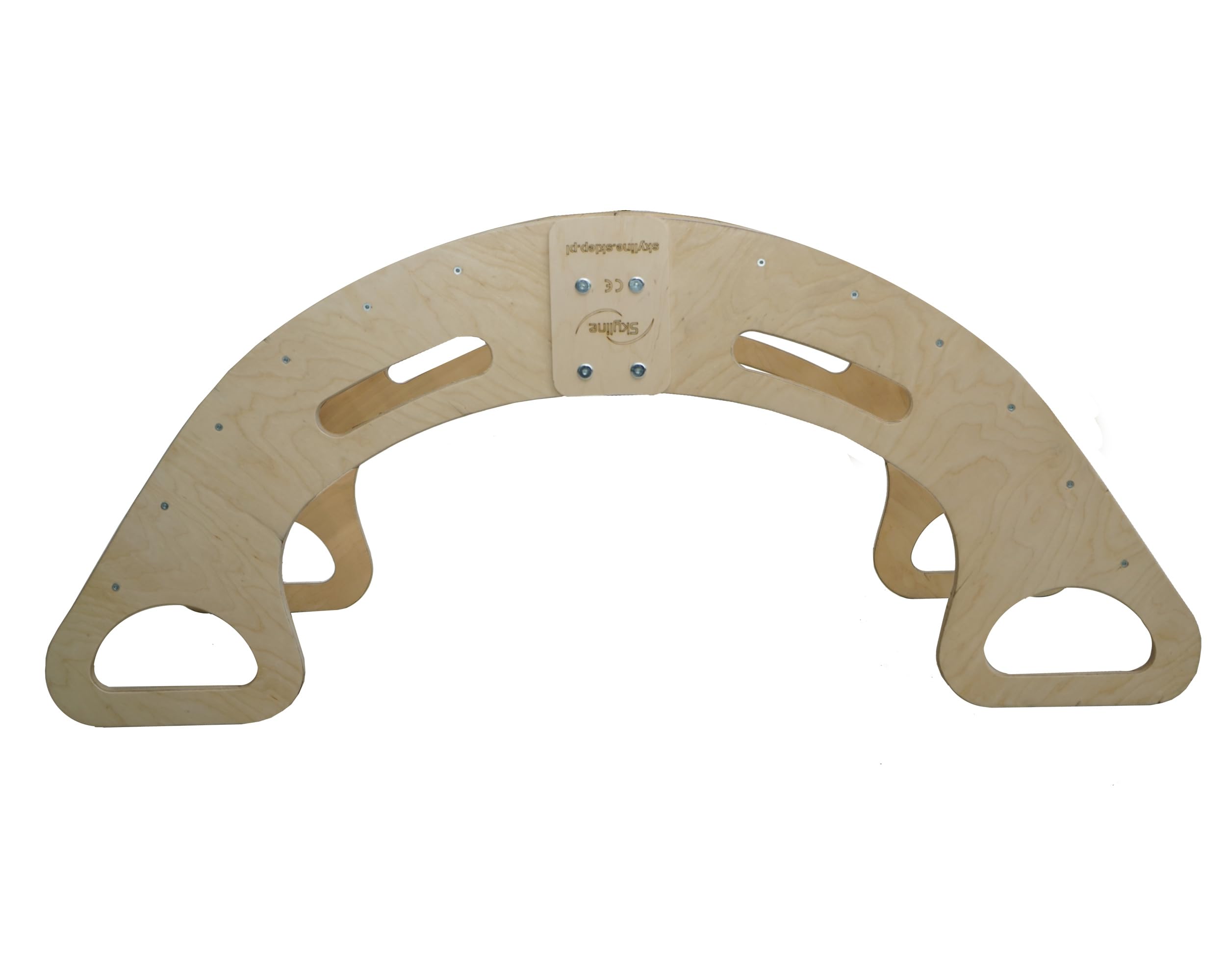 Skyline Altalene di equilibrio in legno tunnel gioco arco da arrampicata montessoriano per bambini fatto a mano dondolo montessori scivolo con altalena con cuscino XXL Rosa
