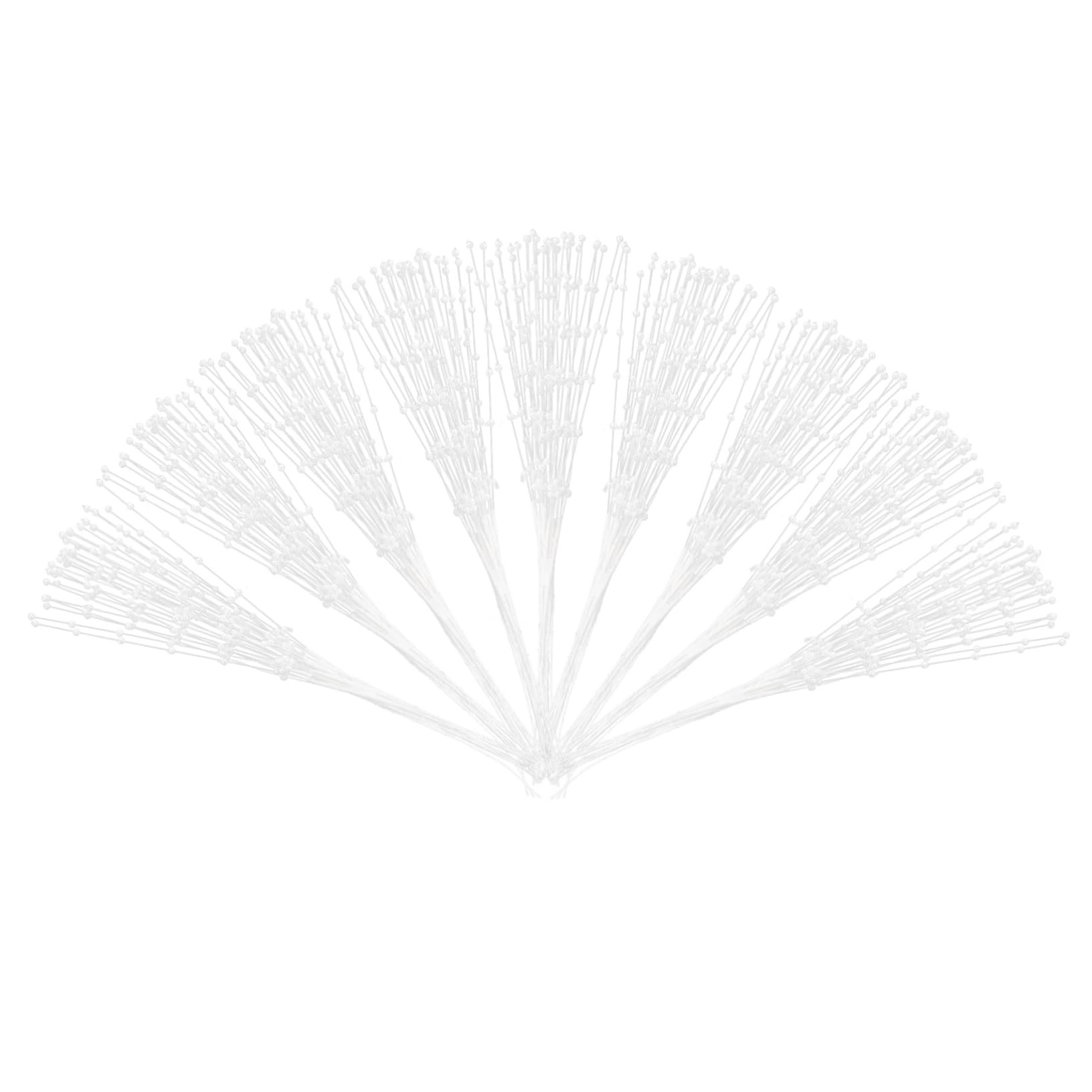 Collier de perles artificiel pour bouquet de mariée et loisirs créatifs blancs