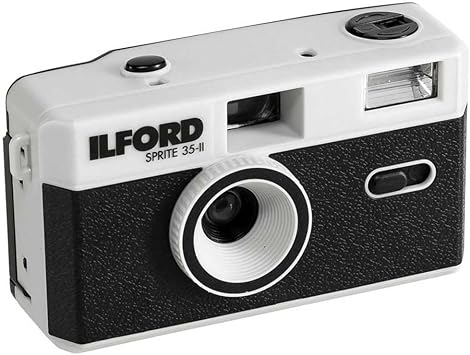 Ilford Sprite 35-II Reusable/Reloadable 35mm Analog Film Camera Black and Silver