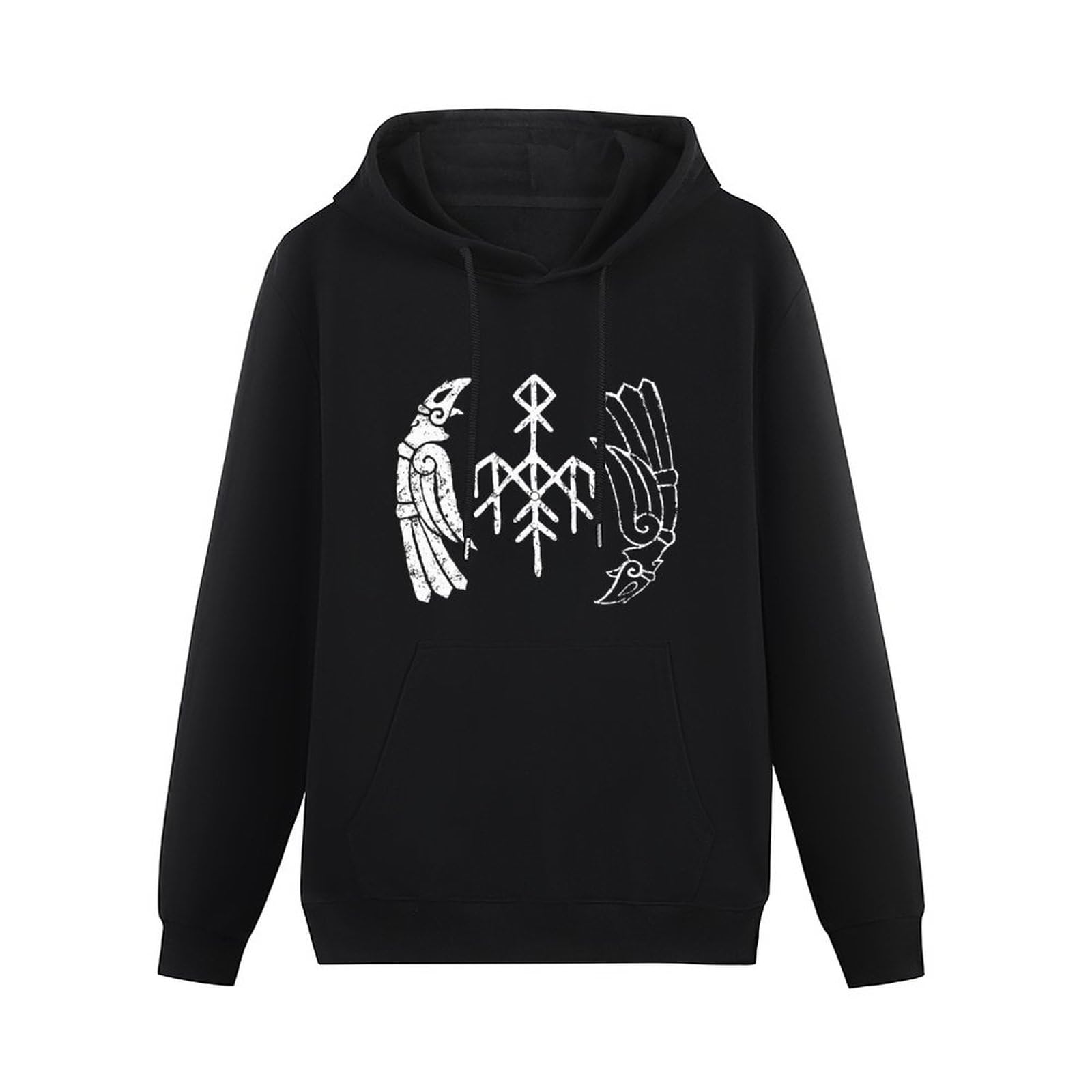 AIXINLI WARDRUNA - KVITRAVN (Organic TS) Hoody Hoodies Hoody Sweatshirts Black 3XL