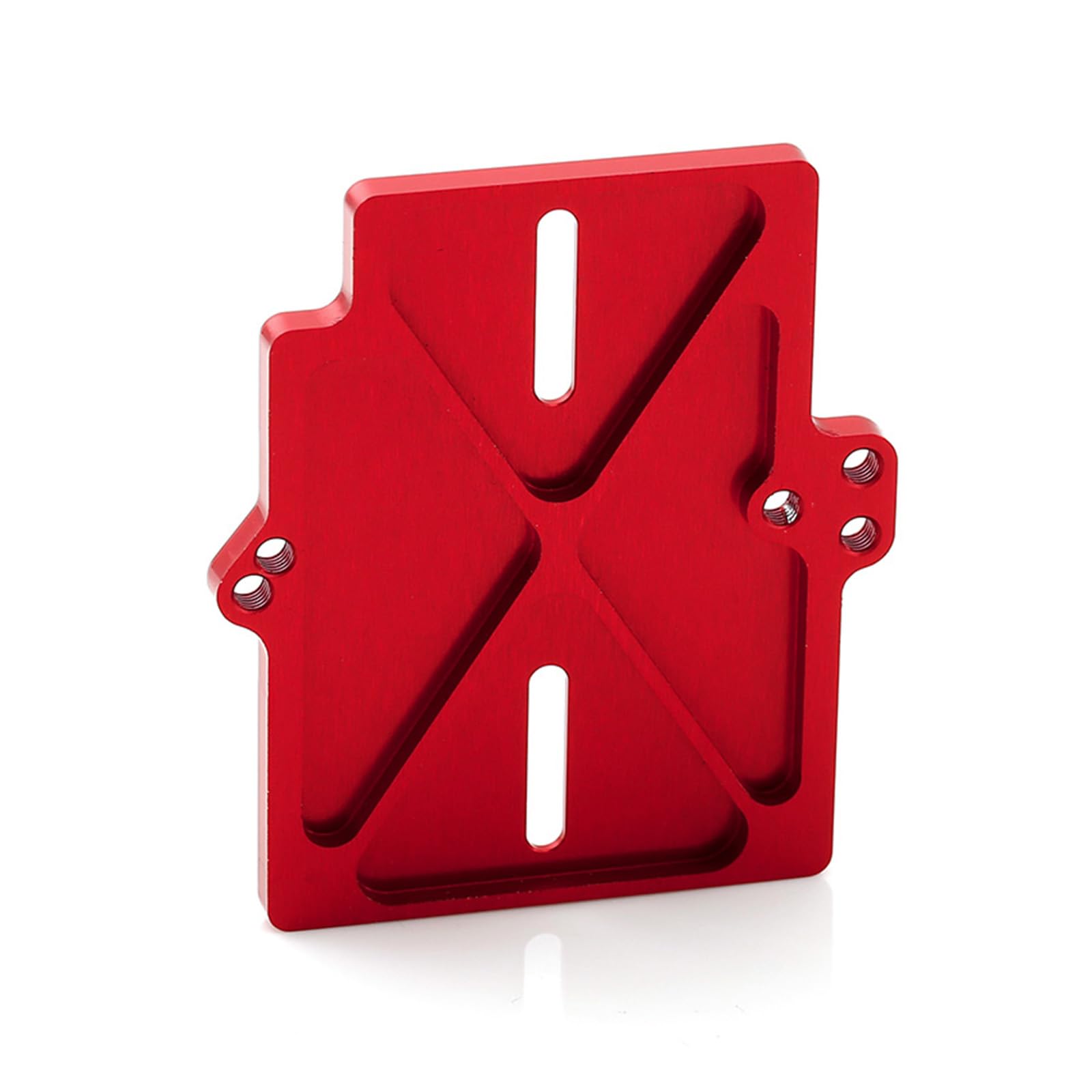 XHSESA Aluminum ESC Mount Parts Compatible with Traxxas MiniMaxx – Universal Heat Sink Bracket Models for 1/16 Scale RC Trucks (Red)