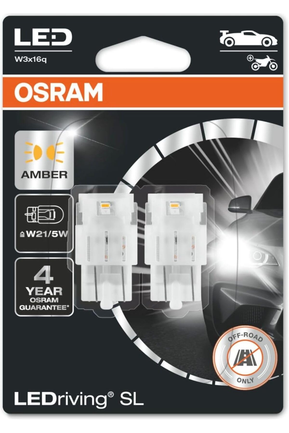 OSRAM LEDriving® SL, ≜ P27 / 7W, blanco 6000K, lámparas de señalización LED, solo uso todoterreno, no ECE, blister doble — view 6