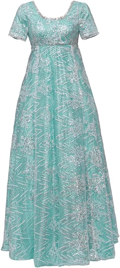 Kate Sharma Dress Cosplay Costume High Waistline Regency Era Dress Jane Austen Tea Party Gown