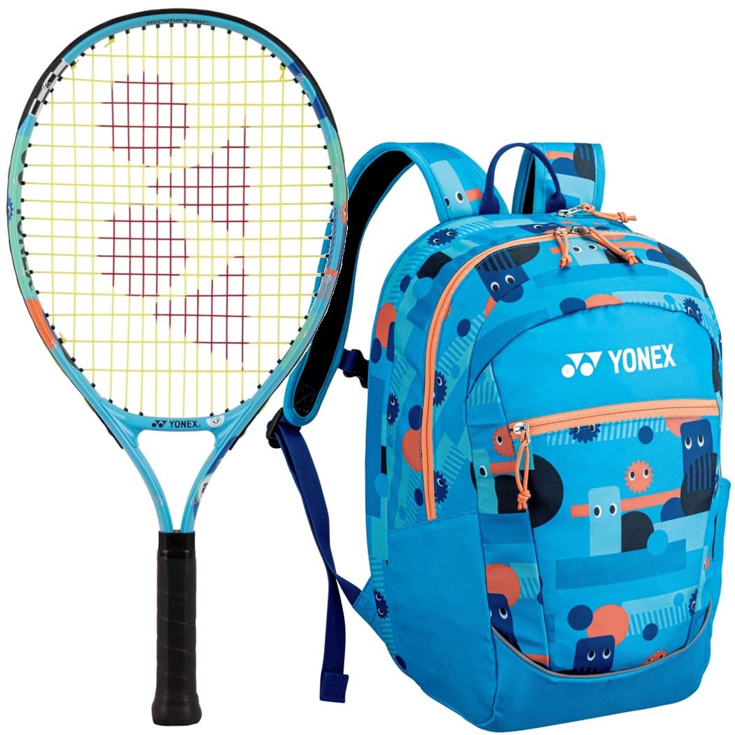Yonex 21 Inch Ocean Blue Junior Tennis Racquet Bundled with a Junior Backpack – Optional Accessories