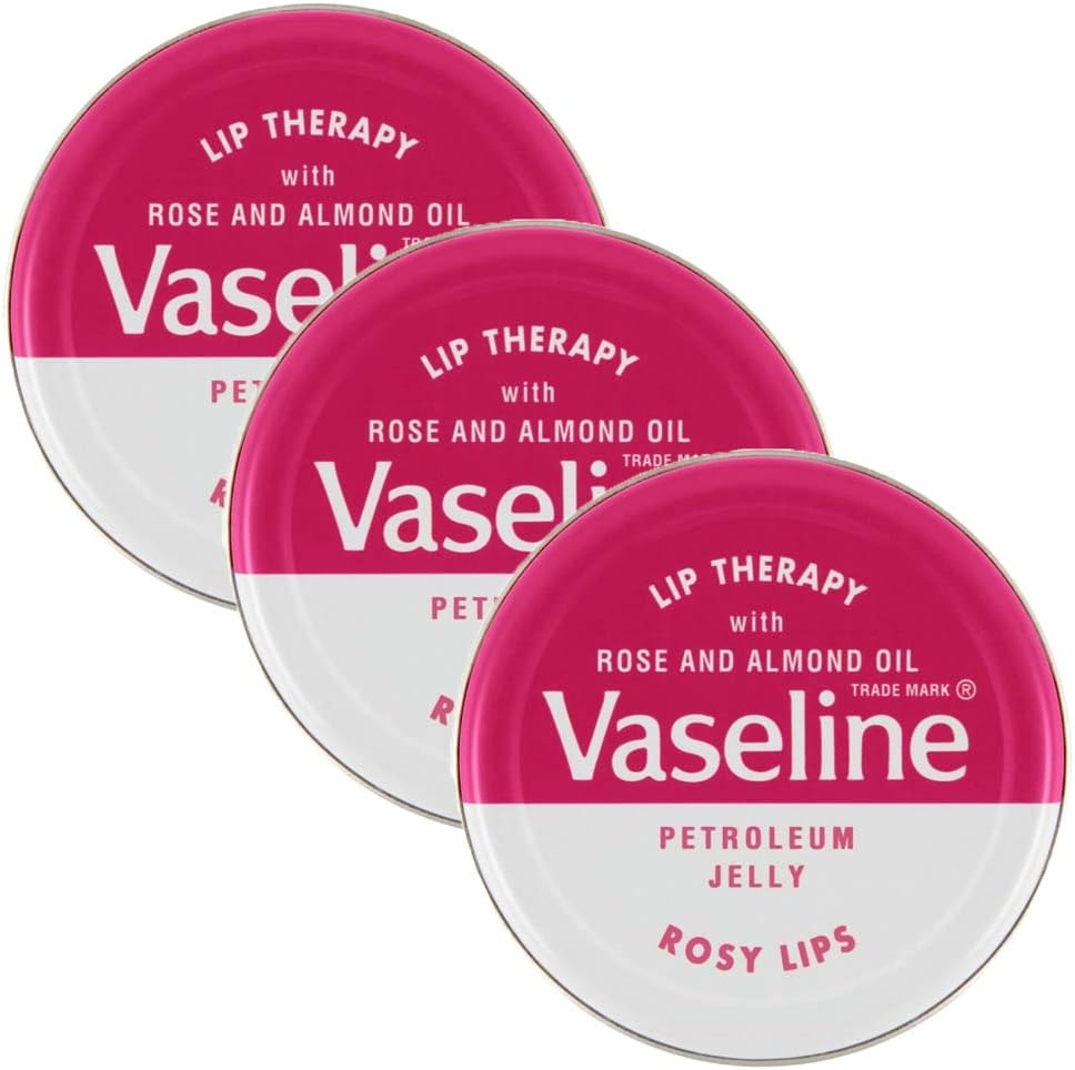 KRISP Rosy Lippenbalsem voor droge lippen, hydraterende crème, zacht, rustgevend, verzorgend, 3 x 20 g