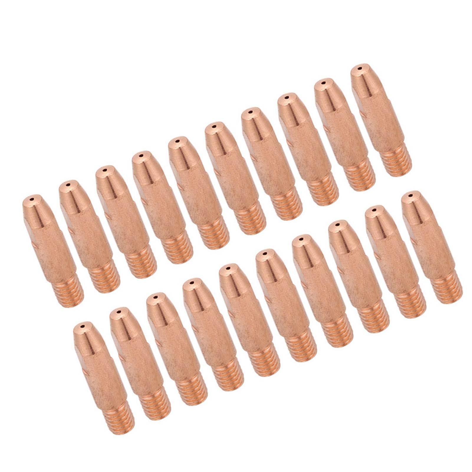 20 Punte Di Contatto In Rame Per Saldatura MIG - 1,0 Mm Per Torcia 24KD, Ricambi Consumabili, Lunghezza 2,8 Cm