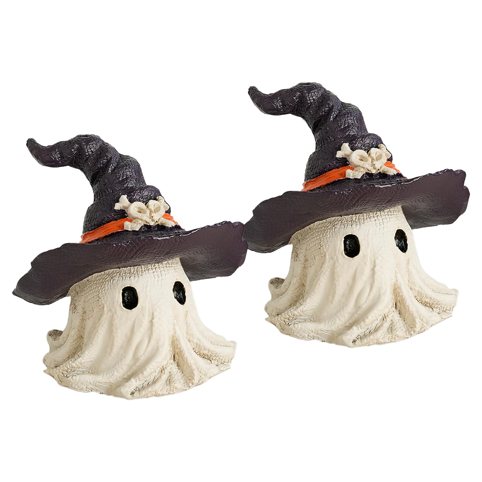 Fantasmas de Halloween para regalar: juego de 2 figuras con sombrero gótico decorativas