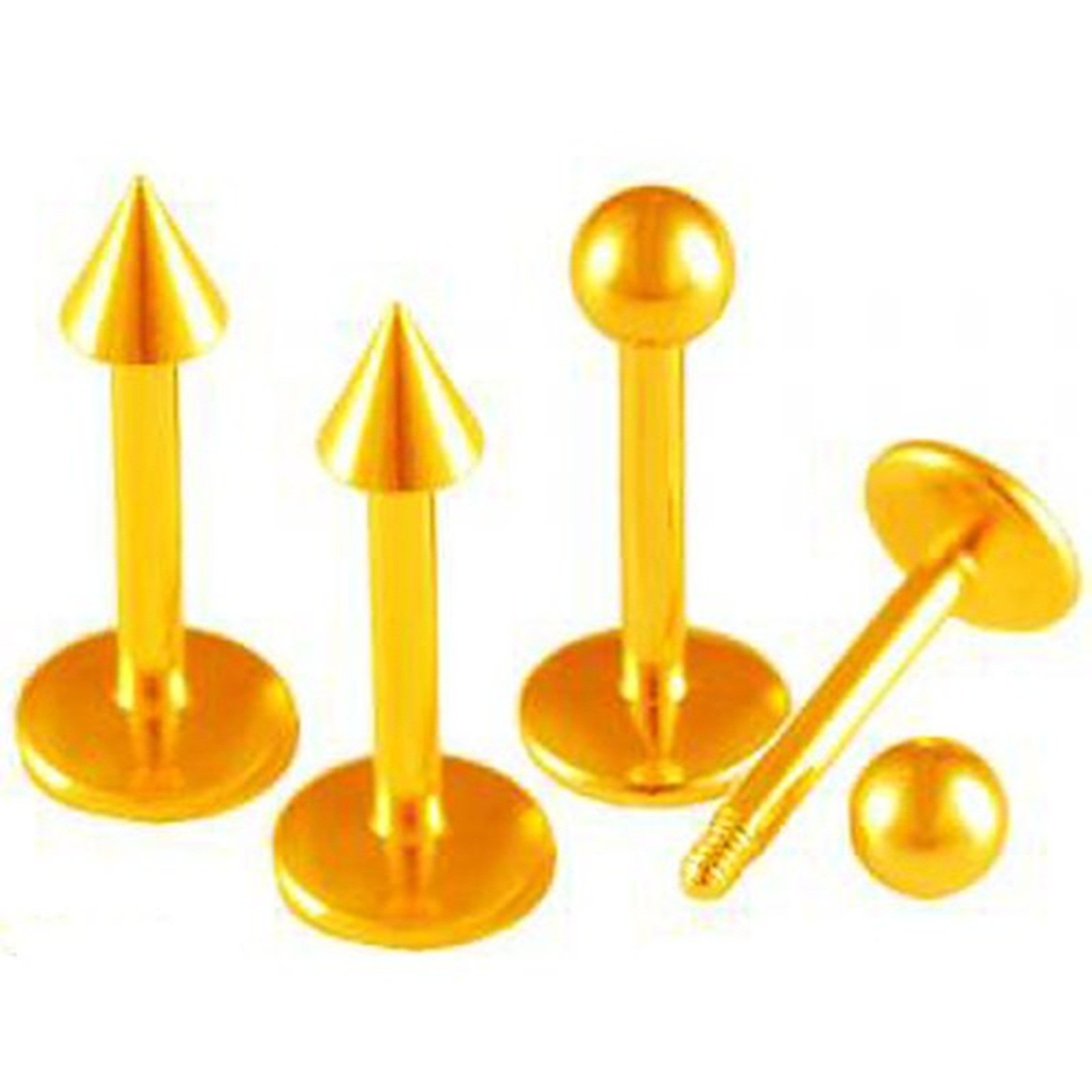 bodyjewellery Lip Studs 16g labret Pack Piercing kit 1.2mm 5/16 Inch Surgical Steel Bar Ball Ring Monroe Ear Tragus ADKC Jewelry 4Pcs