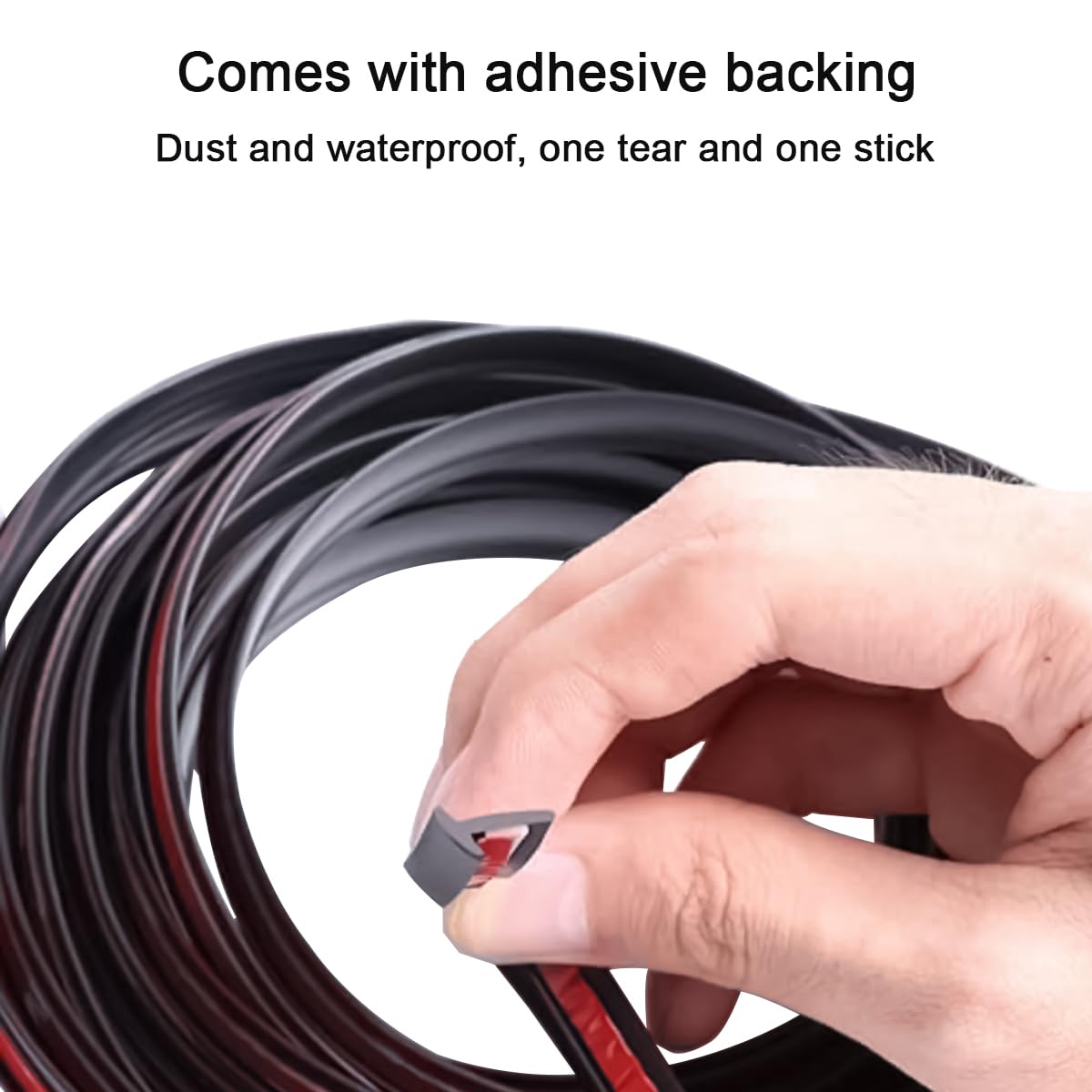 JNNJ Striscia Di Tenuta per Porte Di Auto, Striscia Tenuta per Porta Dell'auto a Forma T, Striscia Di Tenuta in Gomma per La Finestra Della Porta Automobilistica, Autoadesivo Stripping Auto(8mm)