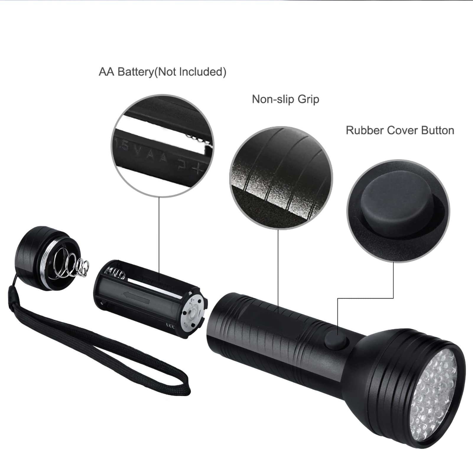 UV-Licht, Haustier-Urin-Detektor-Licht, Tragbare UV-Schwarzlicht-Taschenlampe, Tragbar, Hund, Katze, Urin-Teppich-Erkennung Für Haustier-Urinflecken, Bettwanzen Und Mehr