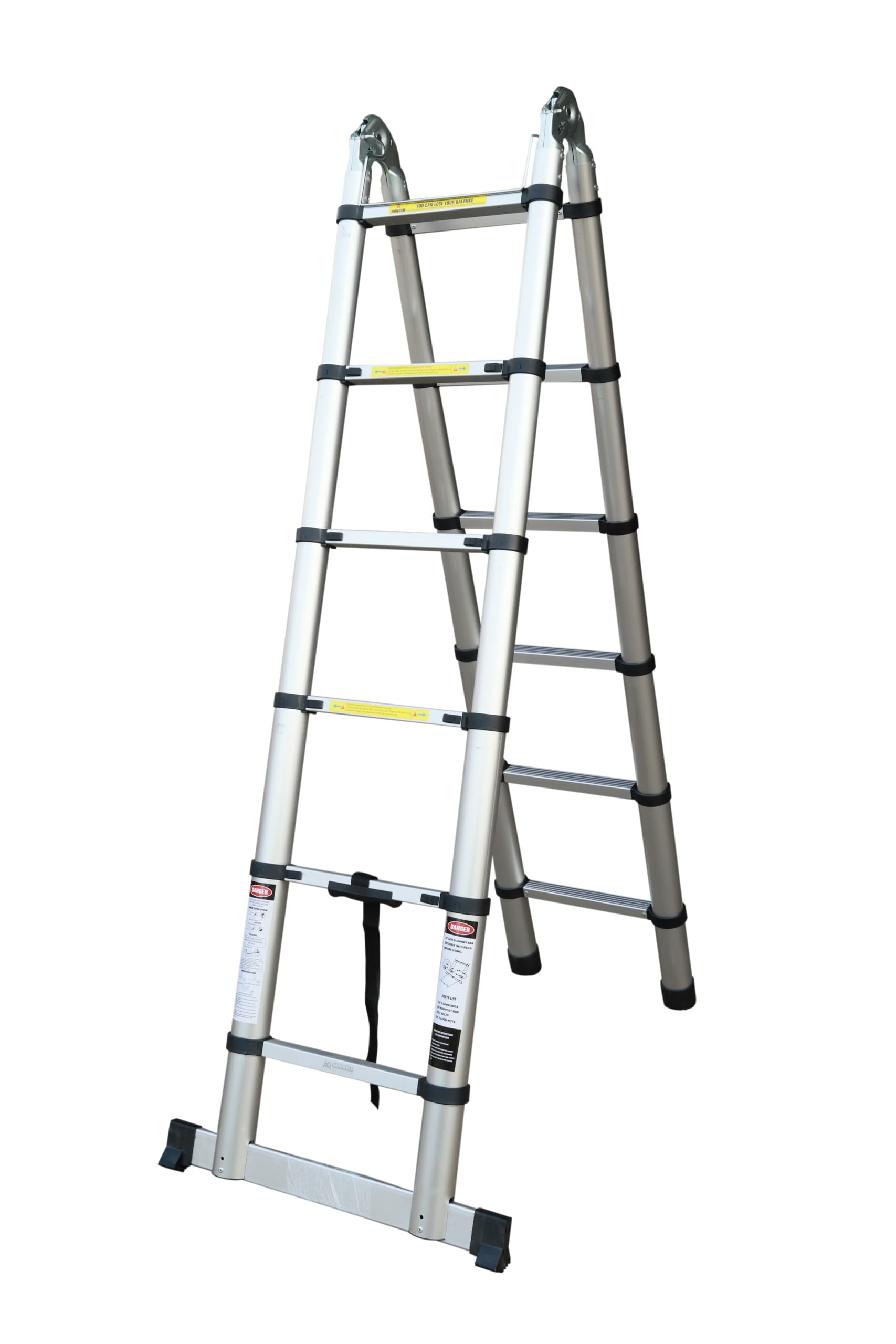 Aardwolf Quickfit 6+6 Step (A Type 1.9M+1.9M/6.2FT+6.2FT) 3.8M/12 Step Heavy Duty Aluminium Telescopic Ladder | Foldable Step Ladder | Ladder for Home | DIY Professional | Industrial| 150 Kg Capacity (B0CHW7S3N3) Amazon Price History, Amazon Price Tracker