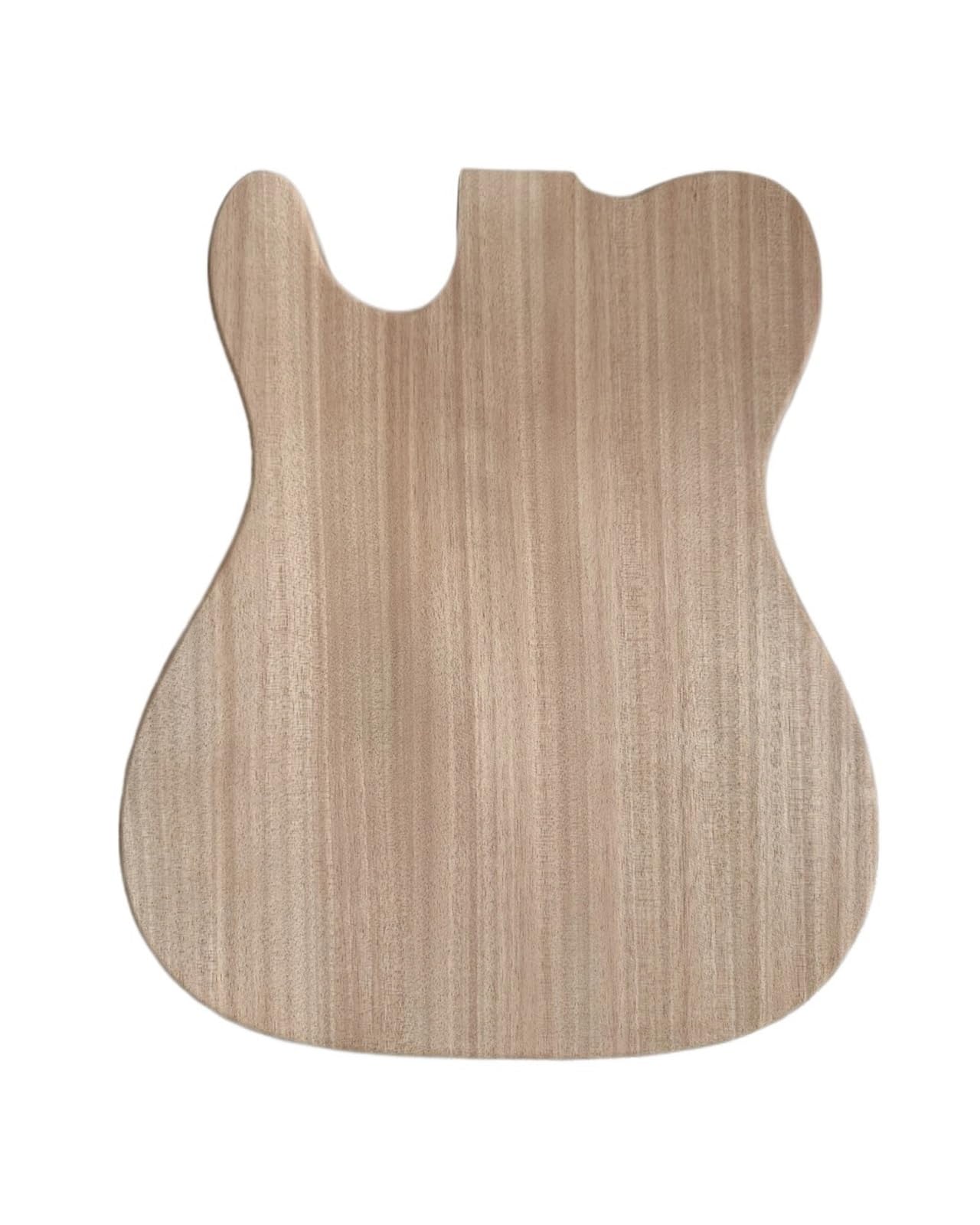 Cuerpo de guitarra de caoba TL de madera de una pieza sin terminar, agujero F HH, barril de guitarra eléctrica, chapa de arce flameado, pieza artesanal, tacón de 5,6 cm