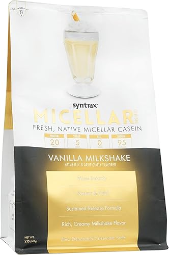Miniatura 2 de Syntrax Nutrition Micelar Creme Proteína en polvo, Fresco, Caseína Micelar Nativa, Batido de Vainilla, 2 libras