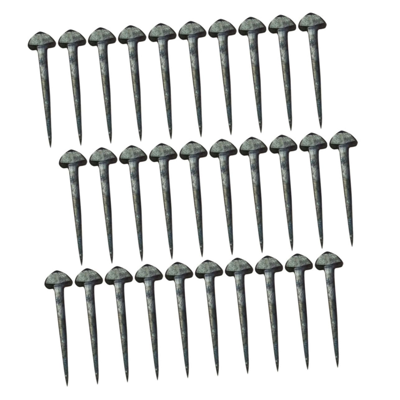 INOOMP 50pcs Iron Horseshoe Nails Durable Fixators for Horseshoes Lightweight and Convenient Tools for Sturdy Hoof Maintenance for Indoor and Outdoor Use