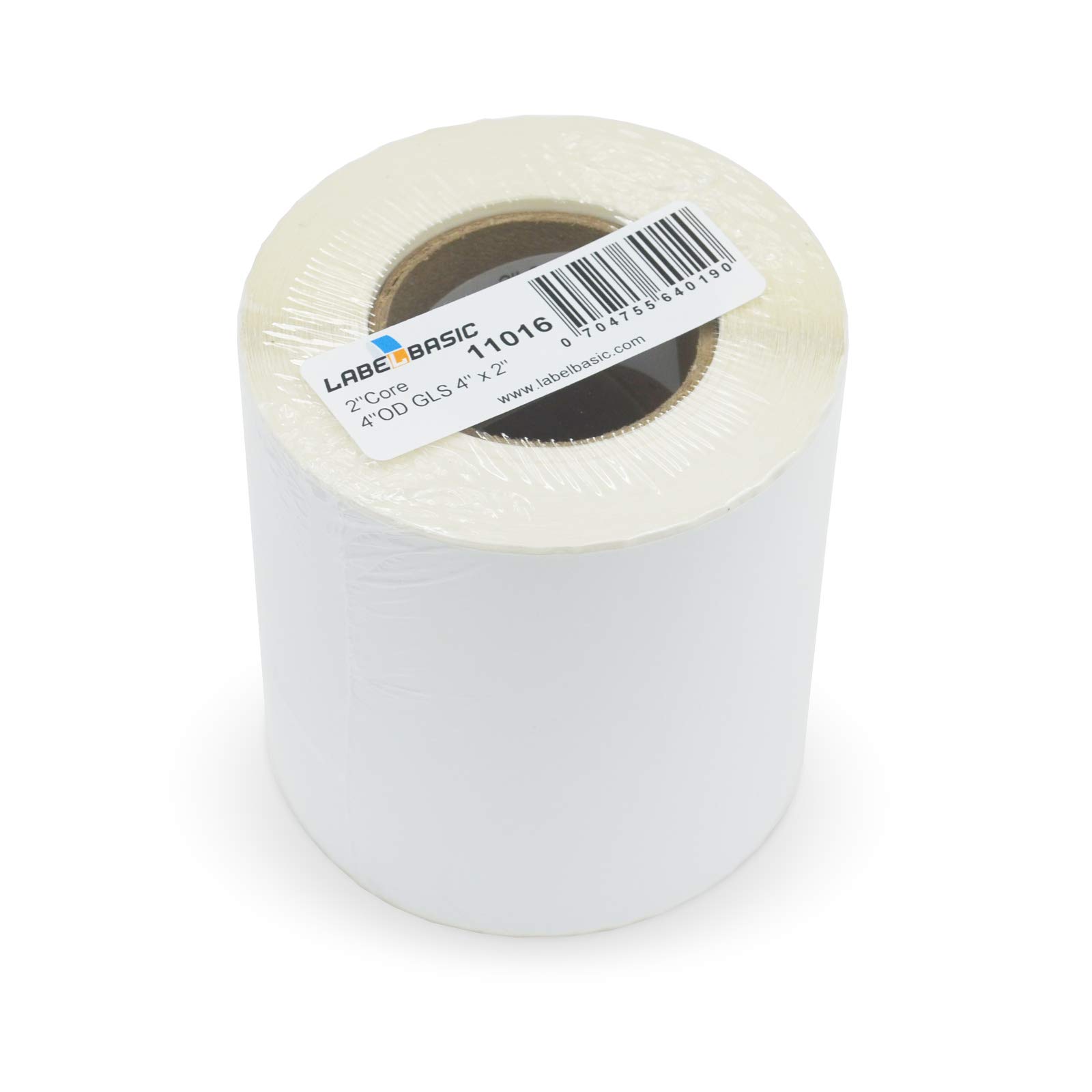 LabelBasicHigh Gloss Inkjet Label 4" x 2" for Epson TM-C3500, TM-C3400, Primera LX500, LX500c, LX600, LX610, 560 Labels/Roll on a 2 Inch Core