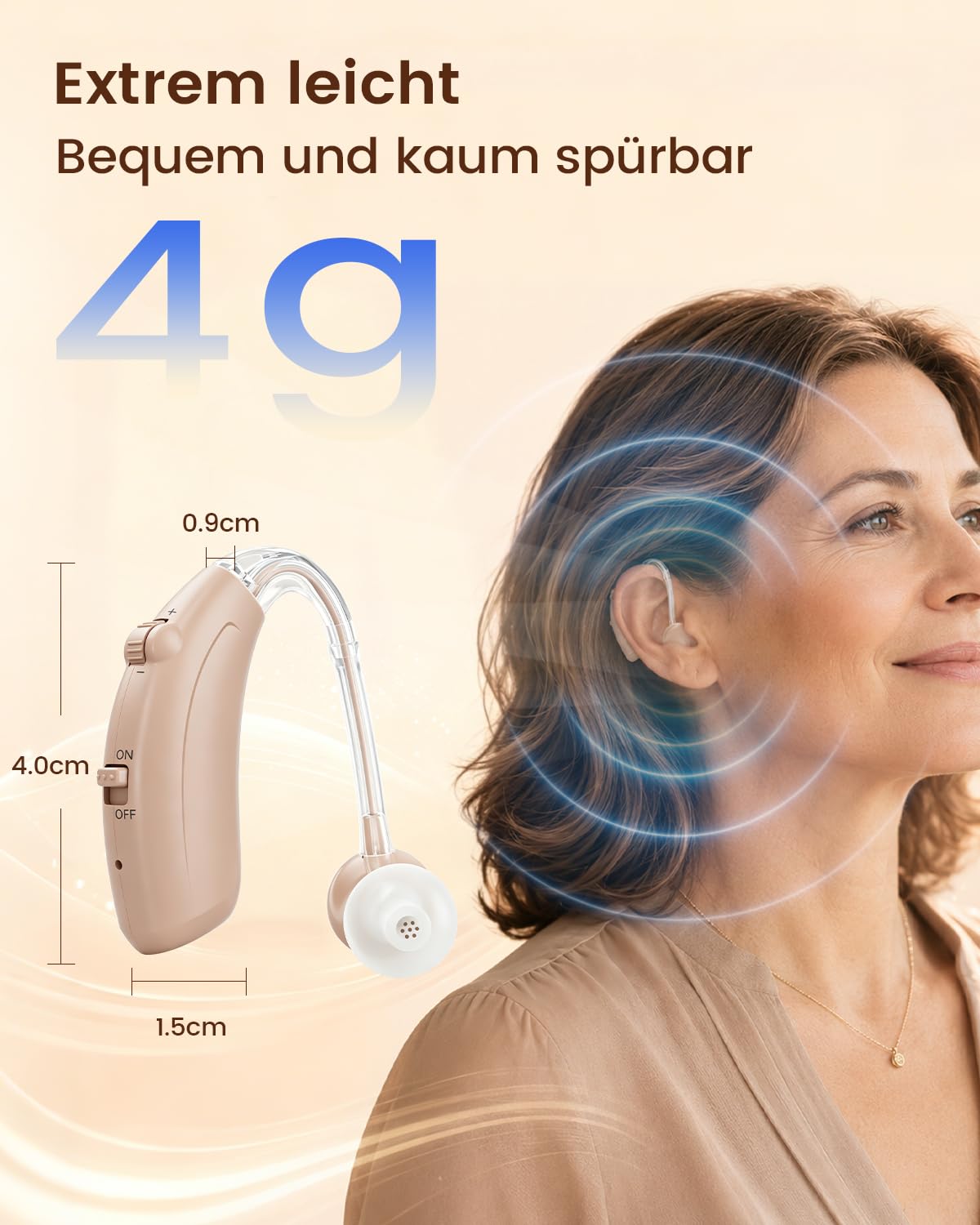 Wiederaufladbares Soundgerät für Erwachsene – 48 Stunden Akkulaufzeit, Typ-C-Schnellladung, leichtes & dezentes Design