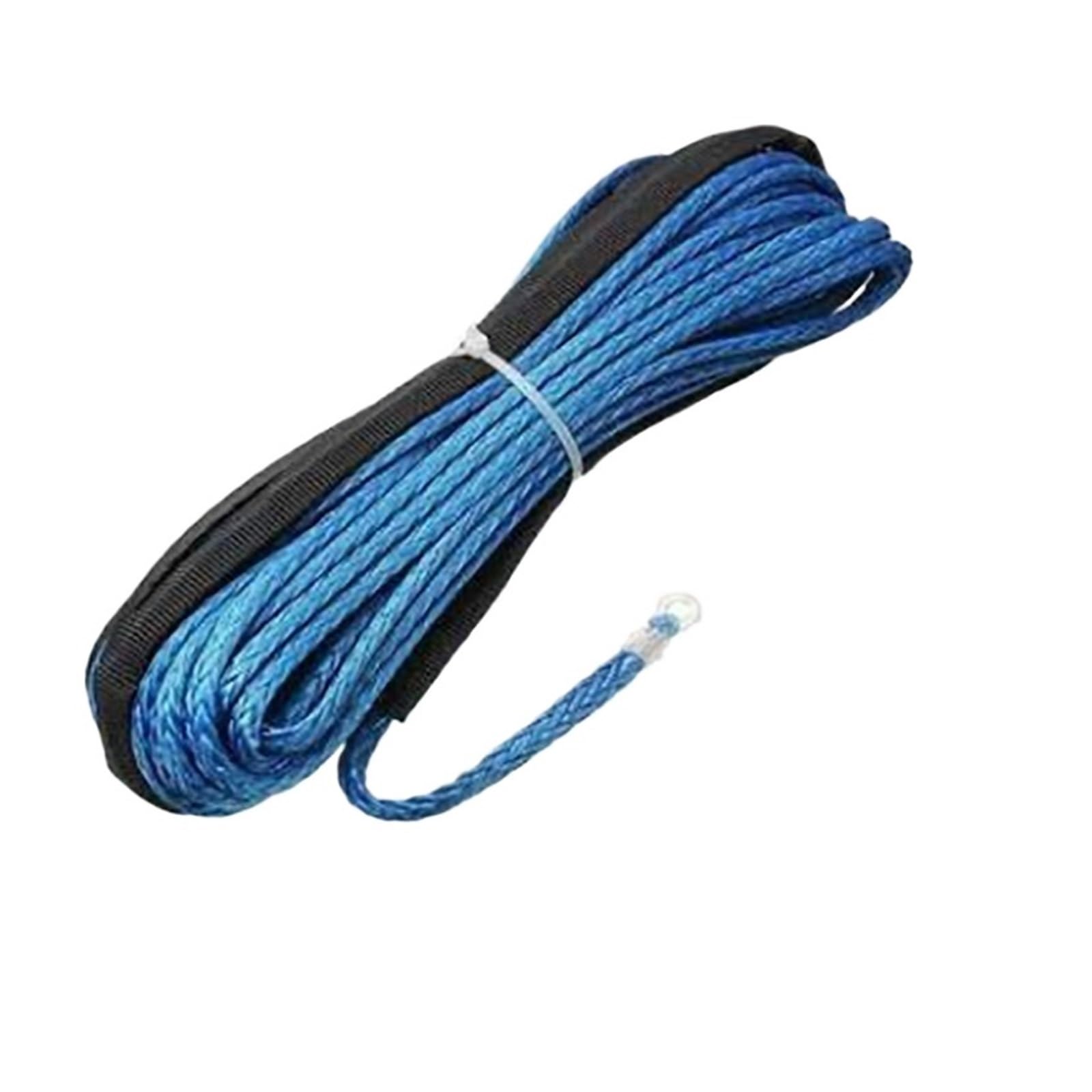 4,8 Mm X 15 M Syntetyczna Wciągarka Lina UHMWPE Z Włókna Holowniczego Akcesoria Samochodowe Solidna I Niezawodna(Blue)