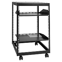 VEVOR Server Rack a Telaio Aperto 15U, Profondità Regolabile da 15''