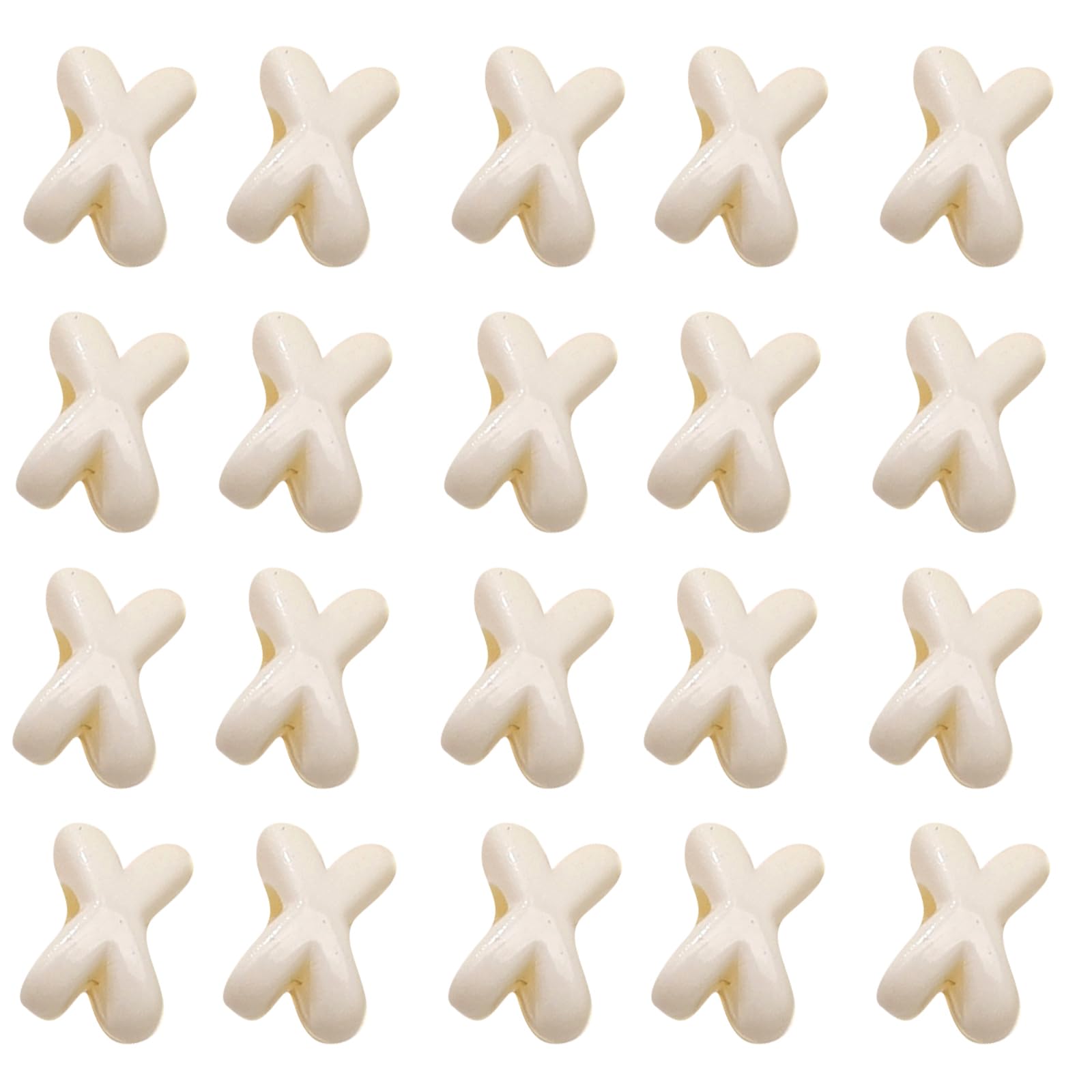 Carotoe Beige 10Pcs Colorful Acrylic Beads 2Mm Hole X Shape Spacers Beads For Bracelets Jewelry Crafting Sewing Supplies Multicolor Acrylic Craft Accessories