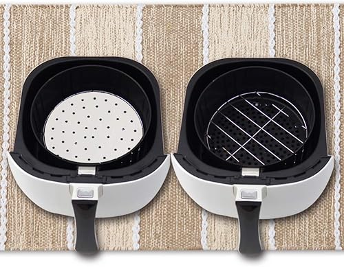 Miniatura 3 de Accesorios para freidora de aire, 9 pulgadas, 200 piezas, papel pergamino, revestimiento de vapor de bambú, perforado, antiadherente, impermeable,