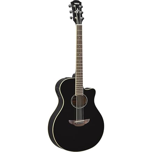 Yamaha APX600 BL Thin Body Acoustic-Electric Guitar, Black