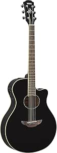 Yamaha APX600 BL Thin Body Acoustic-Electric Guitar, Black