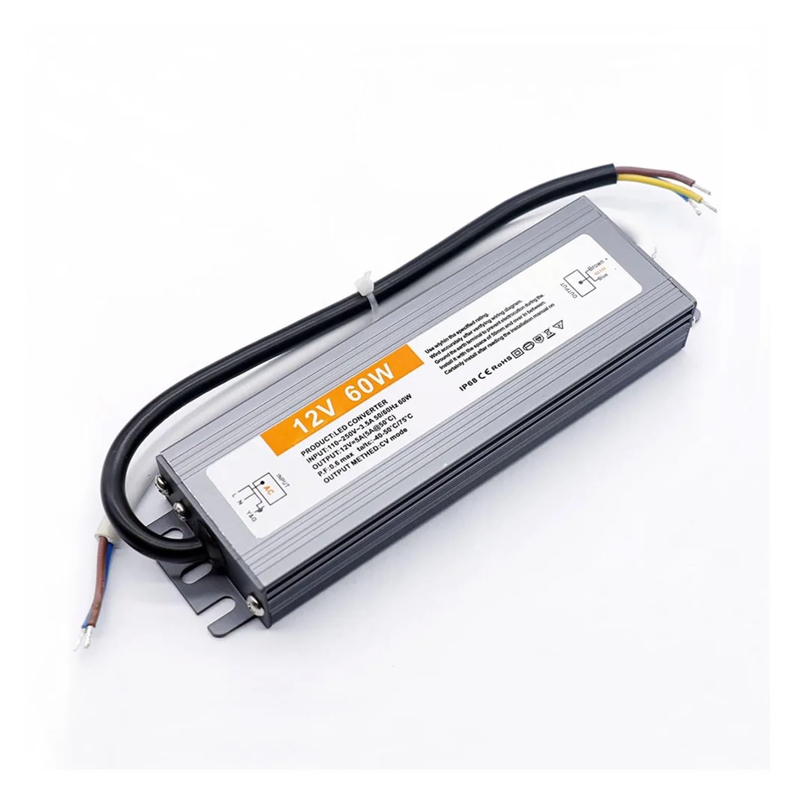Alimentatore 12V 150w 100w 80w 60w LED impermeabile IP67 driver led Trasformatore da 110V-220V a 12v adatto for lampadine a strisce LED(12V 100W)