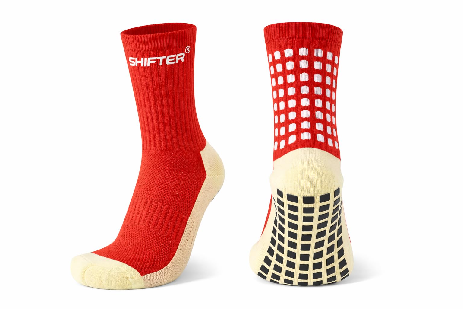 Grip Socks for Football, Cricket, Basketball & Sports | Anti-Slip Non Skid Athletic Socks for Men & Women | Cushion Ankle Length Sports Socks for Running, Gym & Training-image-45