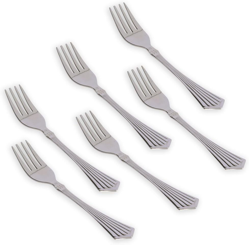Symphony Stainless Steel Dessert/Dinner Fork Set - Pack of 6