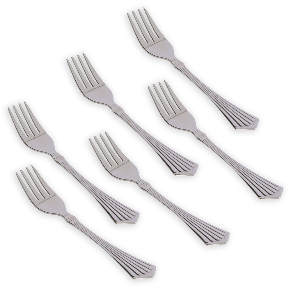 Kishco Symphony Stainless Steel Dessert/Dinner Fork Set - Pack of 6