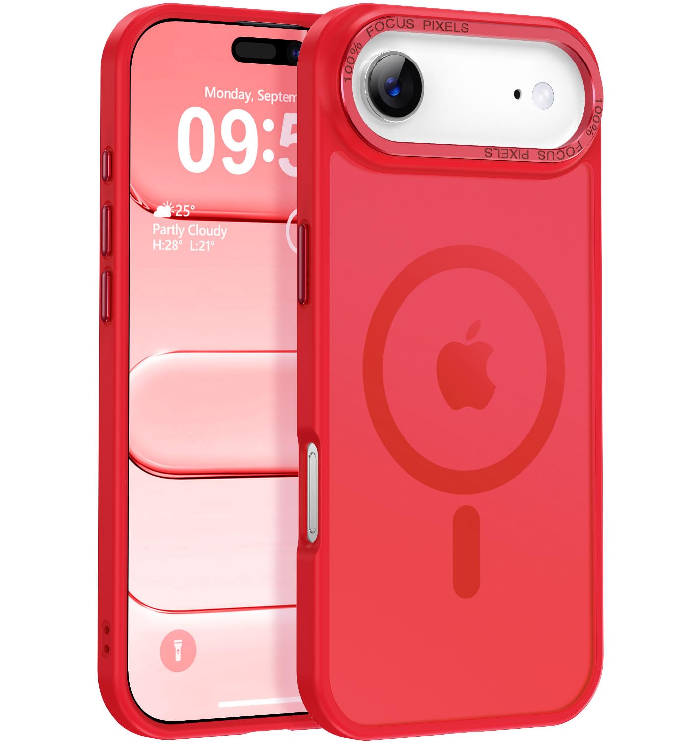 Newfuture Strong Magnetic Compatible with iPhone 17 Pro Case [13 FT Military Drop Protection] [Compatible with Magsafe] Slim Translucent Matte Shockproof with Anti-Fingerprint Phone Case, Tender Pink — view 45