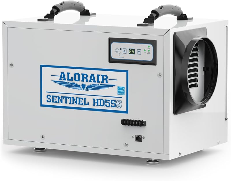 120 Pints Energy Star Crawlspace Dehumidifier, Sentinel HD55S | Auto Defrost, High Capacity, 1,300 Sq. Ft., with Drain Hose, for Basement, Commercial, Industrial, 6-Year Limited Warranty